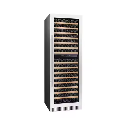Certificate Stainless Steel Dual Zone Glass Door Refrigeration Display Wine Chiller Cooler Fridge