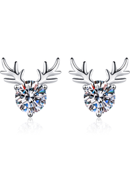 KAFANDENG | Gift Diamond Earrings PT950 Platinum 18k Gold Sterling Silver