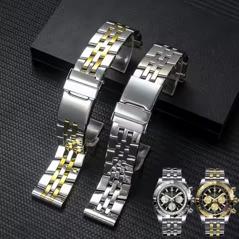 316 Solid Stainless Steel Watchband 20mm 22mm 24mm Bracelet For Breitling Watch Strap for AVENGER NA