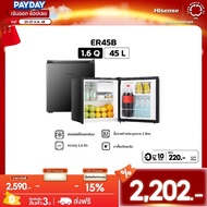 Hisense ตู้เย็น Mini Bar รุ่น ER45B ความจุ 45 ลิตร 1.6Q  สีดำ / สีเงิน Black (ER45B) One