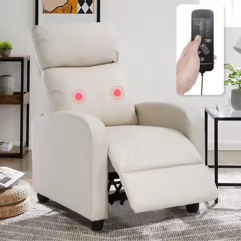 Chair for Living Room, PU Leather Chair Massage Chair Sleeper Chairs for Adults, Adjustable Comforta