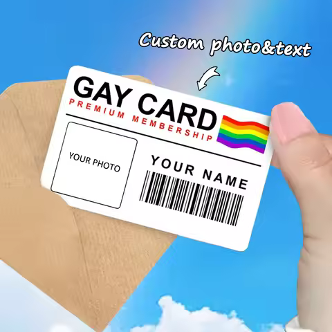 Custom Photo Gay ID Card, Custom Gay Lifetime Membership Card, Prank Joke Friend Gift Idea, Joke Mem