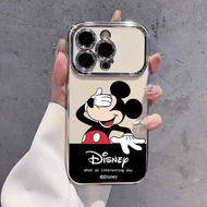 Mickey Blindfold Electroplated Large Window Compatible iPhone Case for iPhone 17 /15 /11 /13 Pro Max