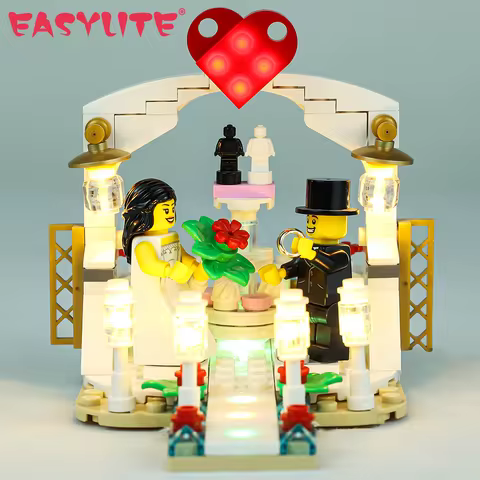 EASYLITE LED Light Set For 40197 Buildable Wedding Favor Set 2018 Scene DIY Toys Building Blocks Bri