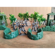 Soldier Toy Coloring Finished Product Eight-Road Army Model Plastic Sand Table Scene Set Soldier Siz