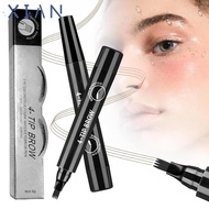 XIANEE 4 Point Eyebrow Pencil, Anti-Sweat Long lasting Liquid Eyebrow Pencil,  Waterproof  Microblad