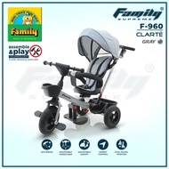 Sepeda Roda Tiga Anak Family Premium F960 Clarte Kursi Putar Pengaturan Posisi Sandaran Stroller