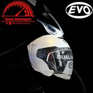 [SG Seller 🇸🇬] PSB Approved Evo RS9 Gloss Pearl White Open Face Helmet Plain Colour