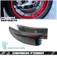 100% Dry Carbon Fiber / ABS Plastic Air Ducts Brake Cooling Caliper Mounting Air Cooling Duct for Ap