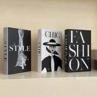 1pc/2pcs/3pcs Foldable Fake Book Decor, Paris/London/New York English Text, Fashion Artificial Book 