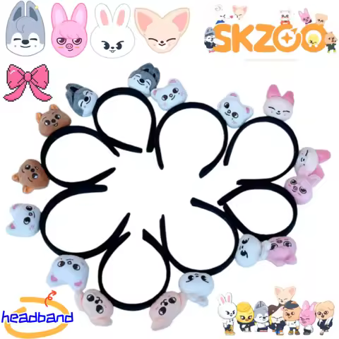 Stray Kids SKZOO Quokka Leebit Bbokari Personality Cartoon Headband Cute Kawaii Hairband Decoration