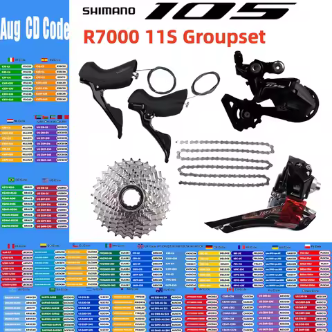Shimano 105 Series R7000 Groupset 2x11S Shifter Front Rear Derailleur Cassette R7000 Hg601 Chain For