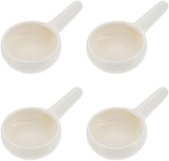 Lurrose 5pcs Tealight Wax Warmer Little Candle Spoon Replacement Ceramic Candle Spoon Candle Holder for Essential Oil Burner Tealight Fragrance Warmer Aromatherapy Diffuser White