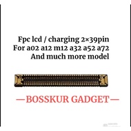 Bosskur Fpc lcd connector for Samsung A02 / A12 / m02 / a32 /A52 A526B / A53 / A72 4g / A73 on board