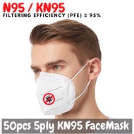 50pcs KN95 Face Mask KN95 5 Layer KN95 5ply Face Mask Masker KN95 N95 Pelitup Muka 5 lapis 1pack isi 10pcs