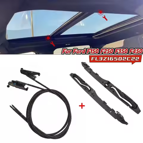 Convenient Sunroof Glass Cables+Track Assembly For Ford F150 15-20 For F250 F350 F450 17-19 Replacem