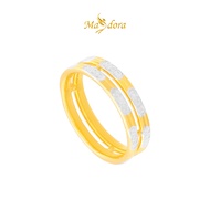 MASDORA 916 Gold Ring Rings Cincin Emas ~ Duotone Double Lines STM (EMAS 916/22K)