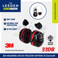 3M H540P3E-413-SV Peltor Optime III Eermuffs 34 DB Black/Red Helmet mounted