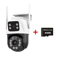 Overscam 4K 8MP Dual-Lens PTZ Cam | AI Human Detect & Auto Track | Outdoor WiFi CCTV | iCSee App