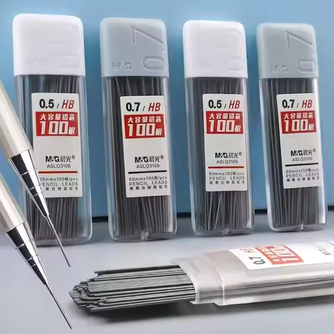 2B/HB Mechanical Pencil Refills White Simple 0.5/0.7mm for Students School Supplies Office Accessori