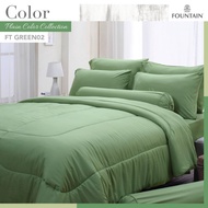 ฟาวน์เทน FOUNTAIN ชุดเครื่องนอน(6/5/3.5ฟุต) สีพื้น ผ้าปูที่นอน ลิขสิทธิ์แท้100%