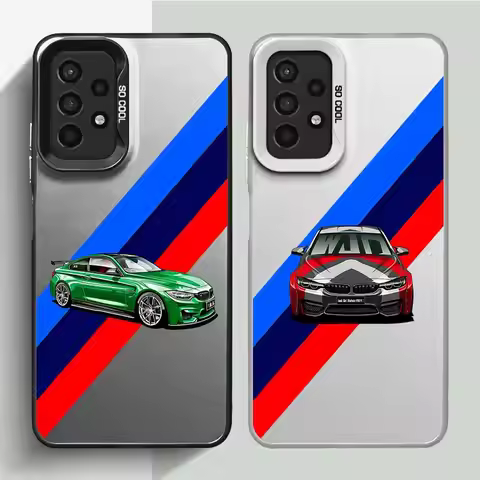 Case for Samsung Galaxy A34 A26 A36 A32 A22 A52 A25 A53 A24 A73 A23 A33 Soft Shell Red Blue Bars M D