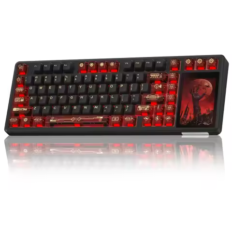 AULA L99 Keyboard Intelligent Touch-Screen Keypad Wireless Tri-mode Gaming Keyboard 8000mAh Battery
