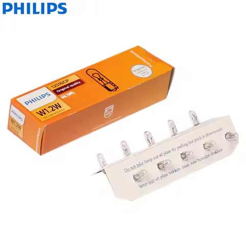 Philips W1.2W T5 12V 1.2W W2x4.6d Vision Standard Car Interior Light Original Plate Lamps Reading Bu