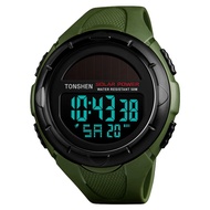 TONSHEN Unisex Large Dial Multifunction Outdoor Military Digital Sport Solar Watch LED Electronic Al