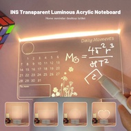 3D Lamp Acrylic Note Board USB LED Night Light Clear Writing Boards  Calendar Nightlights Bedside