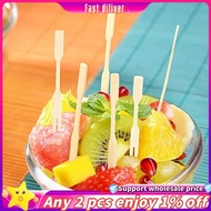 Mini Bamboo Forks 3.5 Inch, Cocktail Forks Fruit Forks, Toothpicks for Appetizer