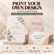 Custom Card Printing A7 A6 A5 | Small Quantity Under 100pcs | Wedding Bridesmaid Goodies | Art Card 