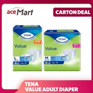 ACEMART  [CARTON DEAL]TENA Value Adult Diapers Unisex Wet wipes Available In M L