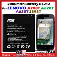NGS Brand 2000mAh Battery BL212 Compatible For Lenovo A708T A628T A620T S898T