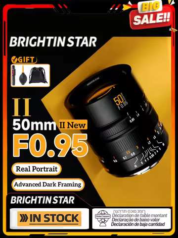 Brightin Star 50mm F0.95 II Full Frame Lens For Sony E A7 A7R A9 A1 for Canon RF R5 R6 R7 Nikon Z Z6