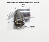 Join Pipa / Sambungan Pipa L 1 Inch TIPIS