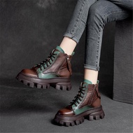 Handmade Winter Snow Boots Women Genuine Leather Shoes Woman Rubber Ankle Boots Female Retro Martin boots