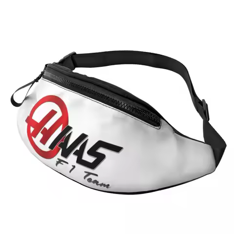 Haas F1 Team Logo Waist Bag for Women Men Crossbody Fanny Pack Running Phone Money Pouch