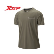 Xtep Men's Short Sleeve New Ice Silk High Elastic Breathable Fitness Training Sports Short Sleeve 877229010011