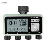 lifemy 4 Zone Water Timer Programmable Garden Hose Irrigation System Rain Delay Child Lock Manual Mo