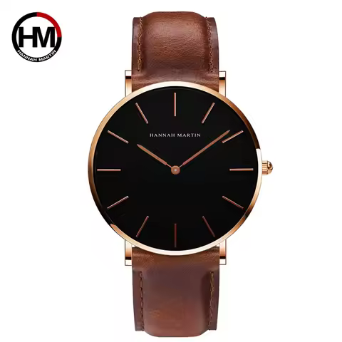 Hannah Martin Fashion Quartz Watch Men Top Brand Luxury Casual Quartz Watch Waterproof Business Japa
