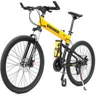 Eroade Mountain Bike Full Aluminium Alloy Folding Bike Shimano 21 Speed Racer Bike 24” Alloy Wheels