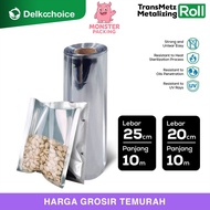 Plastic packaging aluminum metalizing transmetz foil sachet roll delkochoice sachet packaging