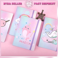 SKM Hardcover Notebook Magic Whale Design A5 A6 A7 Size
