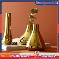 【BM】Nordic Home Office Desktop Decoration Luxury Vases Plated Gold Vase Dried Flower Vase Ceramic Vase Modern Mini Vase