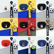 For Bose Ultra Open EarBuds Case Cartoon Basketball Football Keychain Pendant Silicone Soft Case Bose Ultra Open EarBuds Shockproof Shell Case Protective Cover