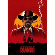 Django Unchained Vintage Poster  Quentin Tarantino Movie Canvas Art  Western Adventure Series  Cinem