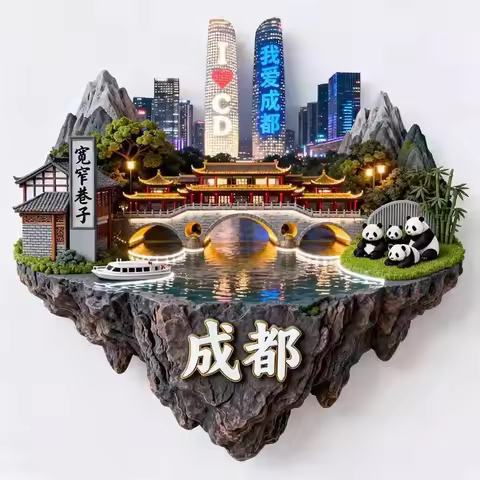 China Fridge Magnets Chengdu Chongqing Shenzhen Suzhou Guangzhou Xiamen Xi An Laojunshan Lushan Shen