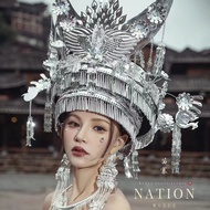 New Miao Silver Hat Guizhou Guangxi Yunnan Miao Headdress Ethnic Characteristics Hat Miao Ornament BIPS