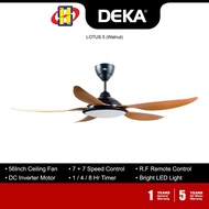 Deka Ceiling Fan (56 Inch) 14-Speed DC Motor Remote Control LED Ceiling Fan LOTUS 5
